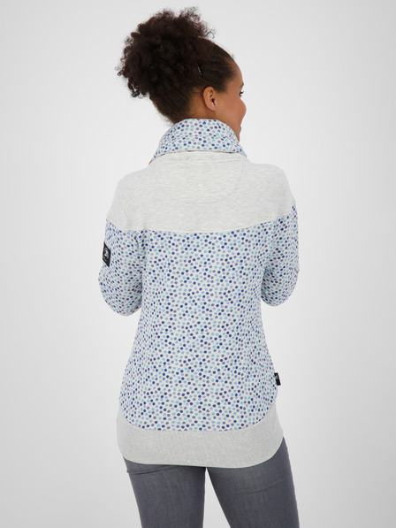 Alife and Kickin Felpa con collo a fantasia da donna Alife and Kickin grigio e blu