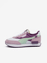 Puma Sneakers da donna bianche e viola con dettagli in pelle scamosciata Puma Future Rider Soft