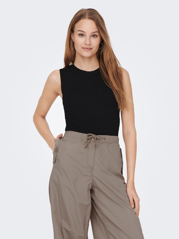 ONLY Top nero a coste da donna ONLY Majli