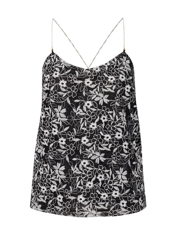 Orsay Canotta nera fantasia donna ORSAY