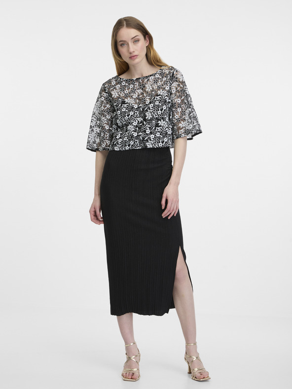 Orsay Camicetta fantasia donna nera ORSAY