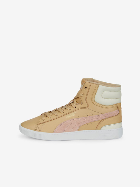 Puma Sneakers Puma Vikky V3 beige da donna in pelle alla caviglia
