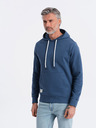 Ombre Clothing Felpa da uomo blu con cappuccio e canguro Ombre Clothing