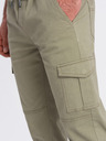 Ombre Clothing Pantaloni cargo jogger da uomo color kaki Ombre Clothing