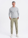 Ombre Clothing Pantaloni cargo jogger da uomo color kaki Ombre Clothing