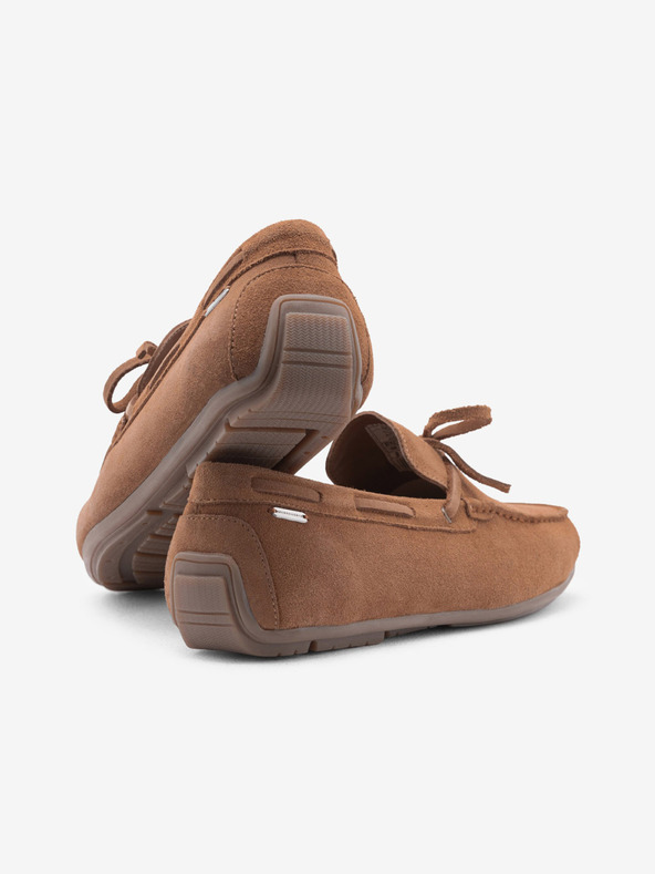 Ombre Clothing Mocassini da uomo in pelle marrone con suola Ombre Clothing