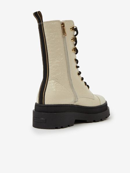 Scotch & Soda Aubri Mid Boot Off White Croco Ankle boots