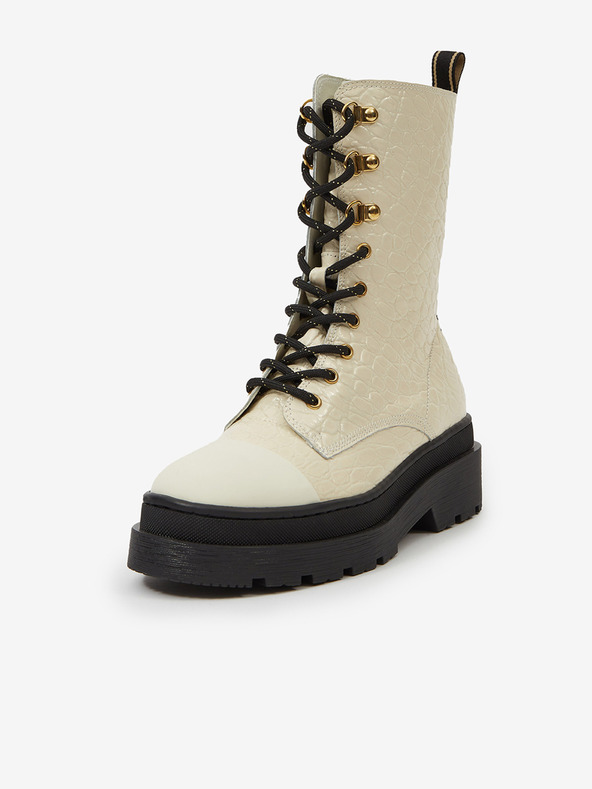 Scotch & Soda Crema Donna Scotch & Soda Aubri Mid Boot Off Wht Croco