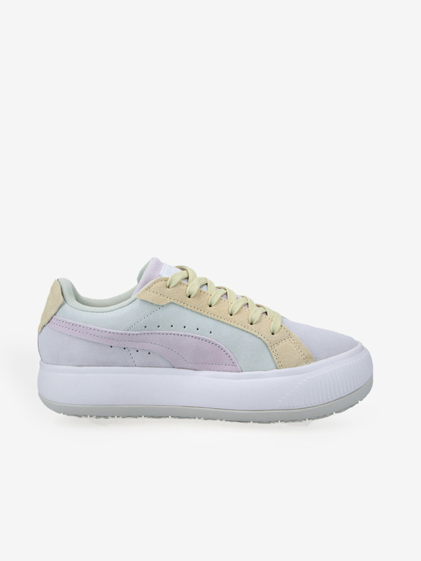 Puma Sneakers da donna gialle e grigie con dettagli in pelle scamosciata Puma Suede Mayu