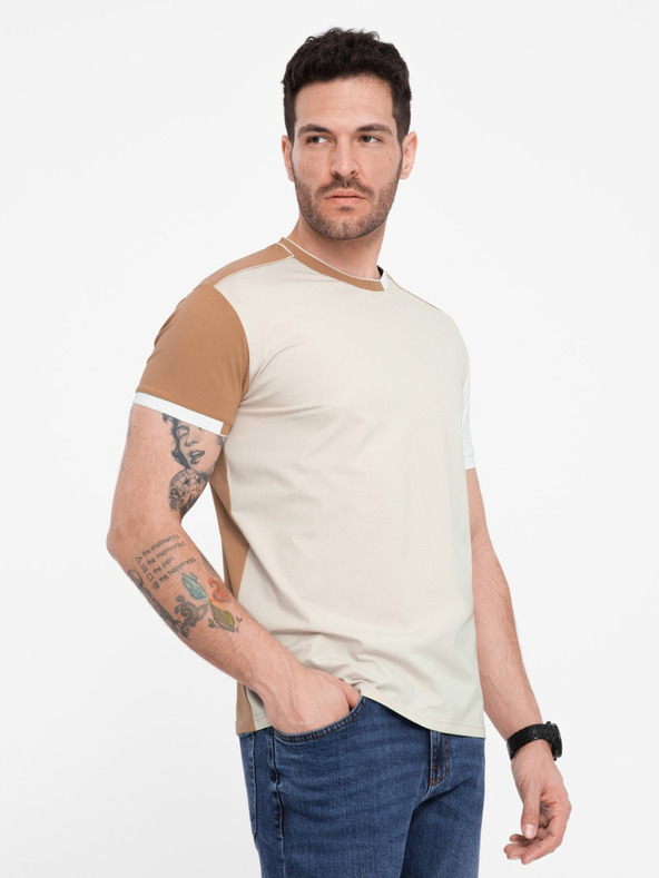 Ombre Clothing T-shirt marrone da uomo Ombre Clothing