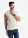 Ombre Clothing T-shirt marrone da uomo Ombre Clothing