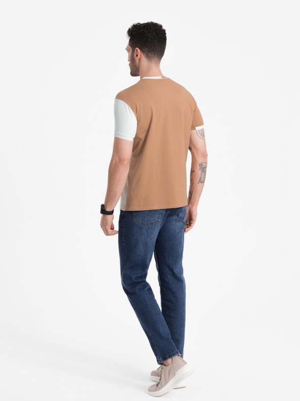 Ombre Clothing T-shirt marrone da uomo Ombre Clothing