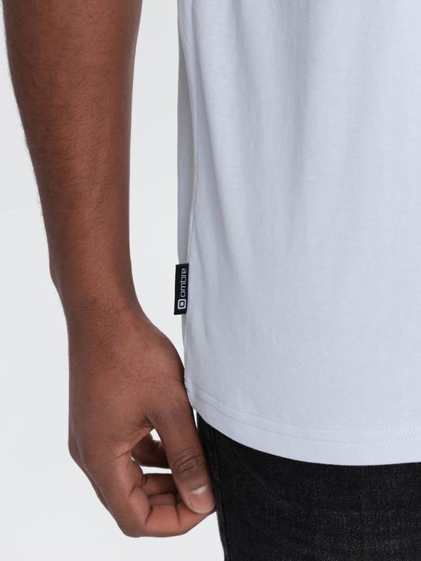 Ombre Clothing Maglietta azzurra da uomo con taschino Abbigliamento Ombre