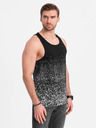 Ombre Clothing Canotta nera stampata da uomo Ombre Clothing