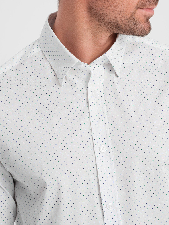 Ombre Clothing Camicia bianca da uomo in cotone Ombre Clothing