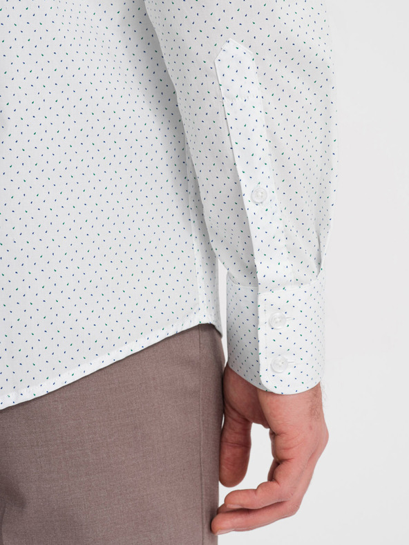 Ombre Clothing Camicia bianca da uomo in cotone Ombre Clothing