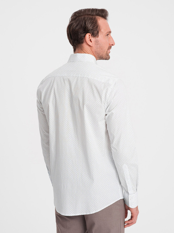 Ombre Clothing Camicia bianca da uomo in cotone Ombre Clothing