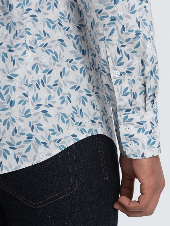 Ombre Clothing Camicia fantasia grigia da uomo Ombre Clothing