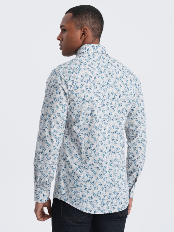 Ombre Clothing Camicia fantasia grigia da uomo Ombre Clothing