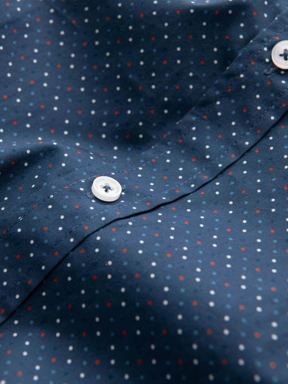 Ombre Clothing Camicia slim da uomo a fantasia blu Ombre Clothing