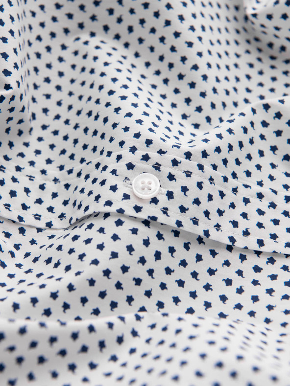 Ombre Clothing Camicia uomo bianca fantasia slim fit Ombre Clothing