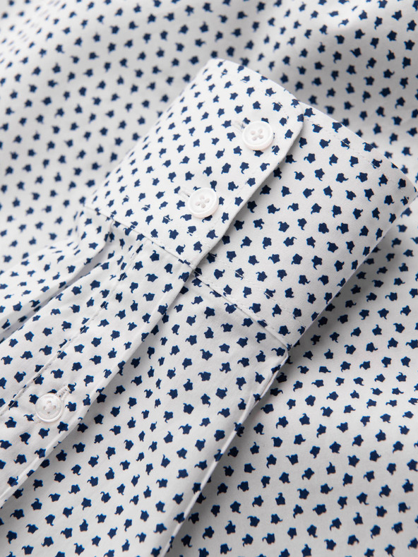 Ombre Clothing Camicia uomo bianca fantasia slim fit Ombre Clothing