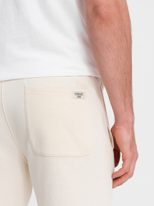 Ombre Clothing Pantaloni da ginnastica da uomo crema Ombre Clothing