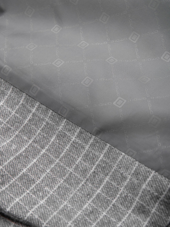 Ombre Clothing Giacca da uomo grigia a quadri in misto lana Ombre Clothing