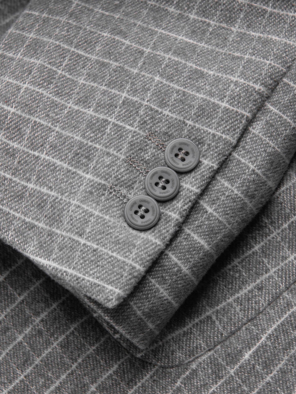 Ombre Clothing Giacca da uomo grigia a quadri in misto lana Ombre Clothing