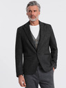 Ombre Clothing Blazer jacquard da uomo grigio scuro Ombre Clothing