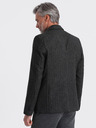 Ombre Clothing Blazer jacquard da uomo grigio scuro Ombre Clothing