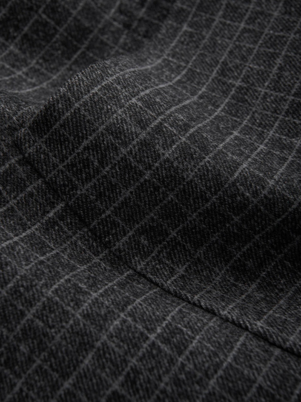 Ombre Clothing Blazer grigio scuro da uomo a quadri in misto lana Ombre Clothing