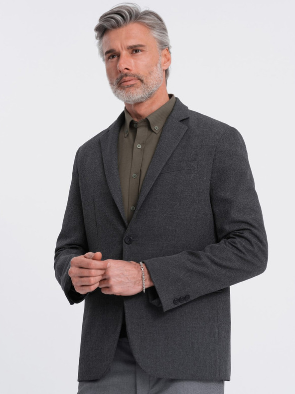 Ombre Clothing Giacca da uomo grigio scuro Ombre Clothing