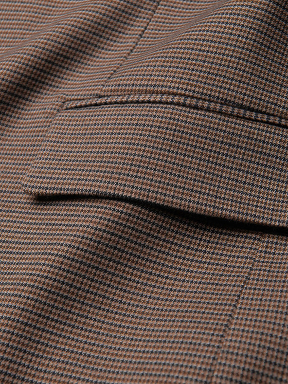 Ombre Clothing Blazer marrone a quadri sottili da uomo Ombre Clothing