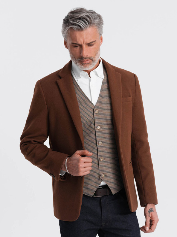 Ombre Clothing Giacca marrone da uomo Ombre Clothing