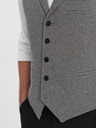 Ombre Clothing Gilet jacquard da uomo grigio con risvolto Ombre Clothing