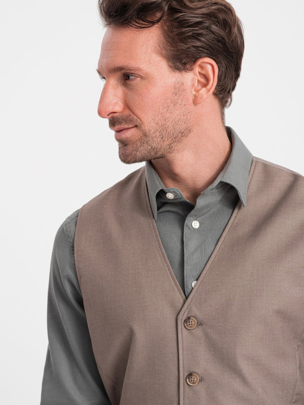 Ombre Clothing Gilet beige da uomo Ombre Clothing