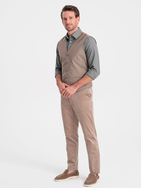 Ombre Clothing Gilet beige da uomo Ombre Clothing