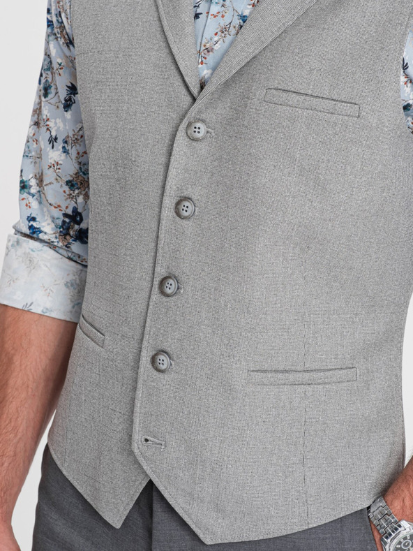 Ombre Clothing Giacca da uomo grigio chiaro con colletto Ombre Clothing