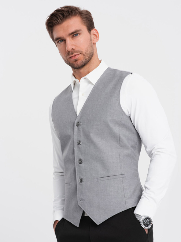Ombre Clothing Gilet da uomo grigio Ombre Clothing