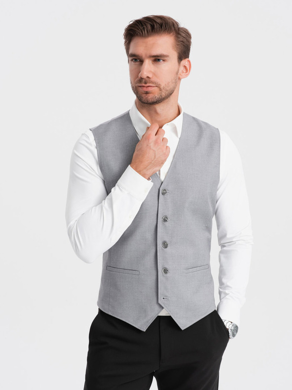 Ombre Clothing Gilet da uomo grigio Ombre Clothing