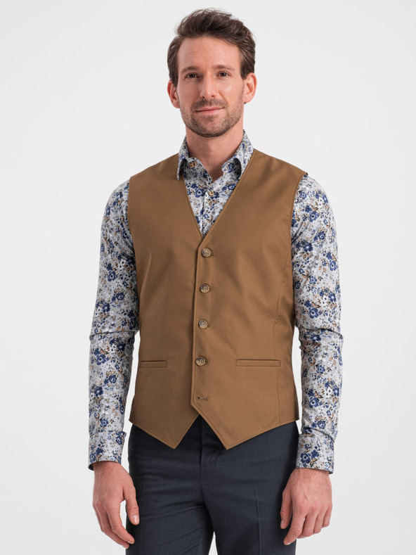 Ombre Clothing Gilet marrone da uomo Ombre Clothing