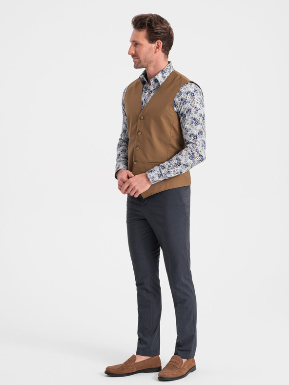 Ombre Clothing Gilet marrone da uomo Ombre Clothing