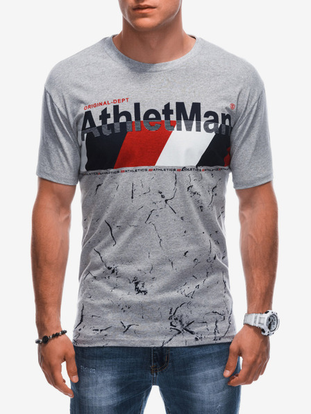 Edoti T-shirt da uomo con stampa - grigia