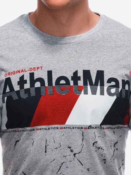Edoti T-shirt da uomo con stampa - grigia