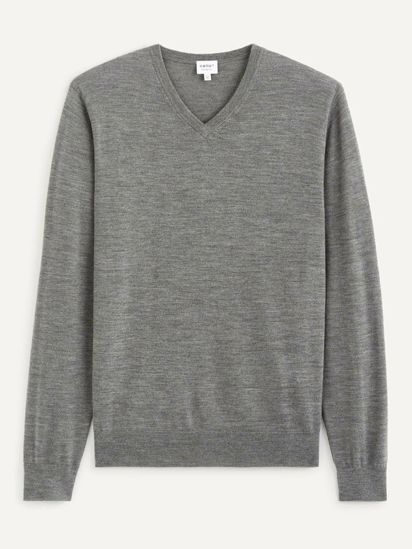 Celio Maglione grigio in lana Celio Semeriv