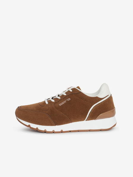 Sam 73 Sneakers da donna in pelle scamosciata bianca e marrone SAM 73