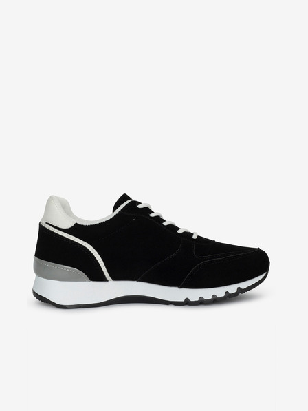Sam 73 Sneakers da donna in pelle scamosciata bianca e nera SAM 73