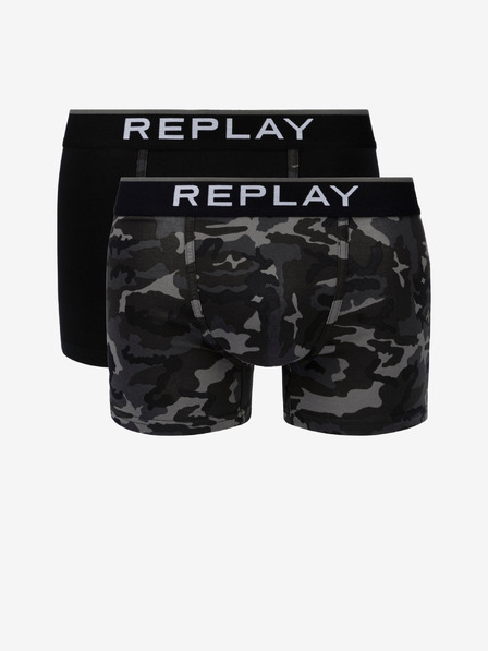 Replay Set di due boxer neri Replay