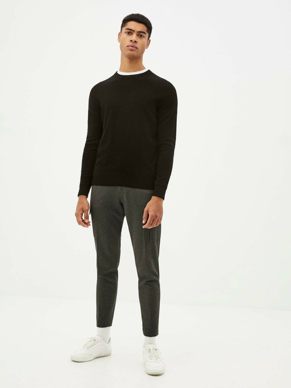 Celio Maglione nero da uomo in cashmere Celio Jecloud